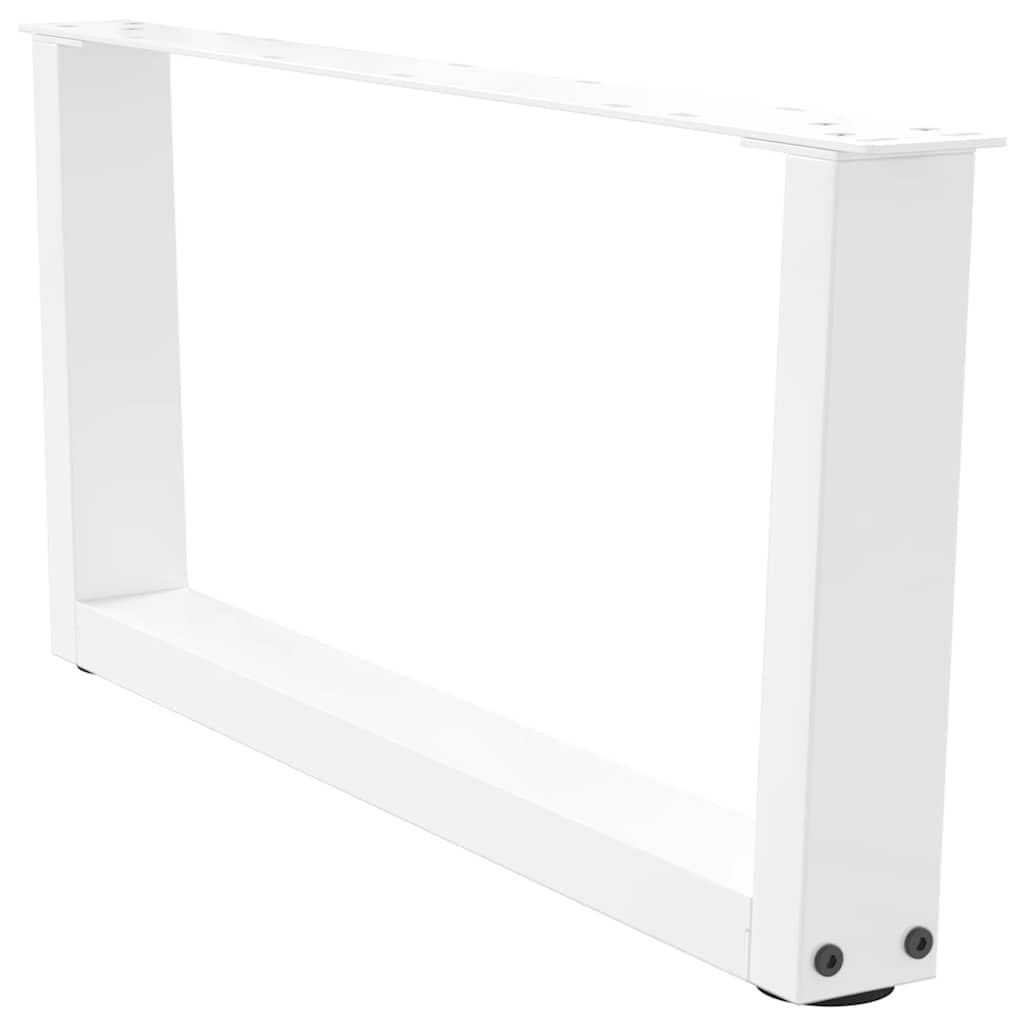 2 db fehér, V-alakú acél dohányzóasztal láb 70 x (30-31,3) cm