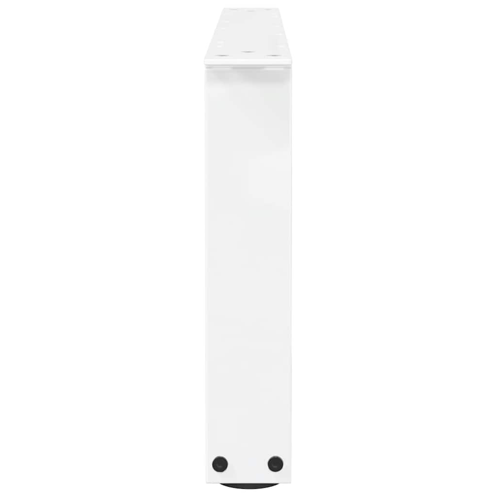 2 db fehér, V-alakú acél dohányzóasztal láb 70 x (30-31,3) cm