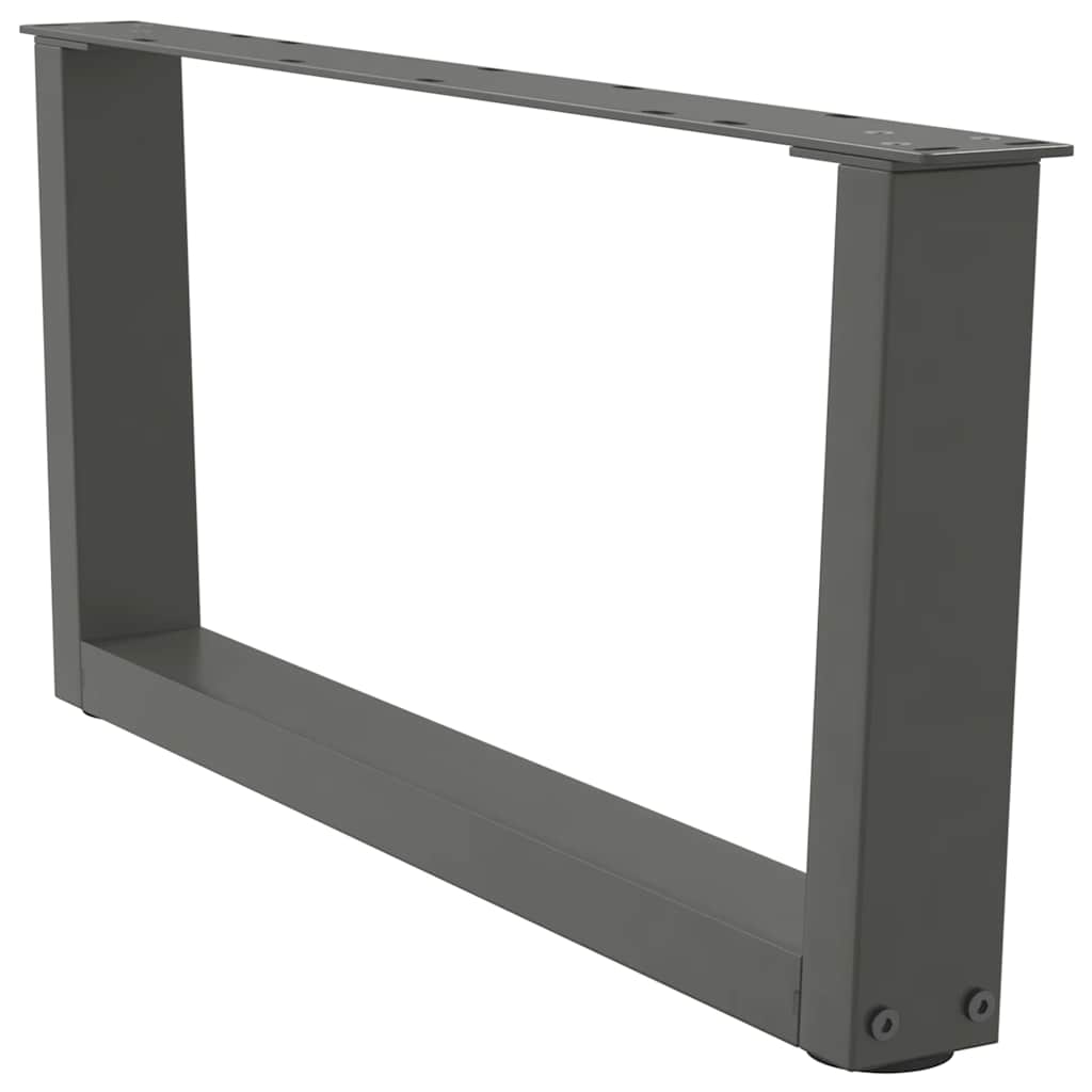 2 db antracitszürke, V-alakú acél dohányzóasztal láb 70 x (30-31,3) cm