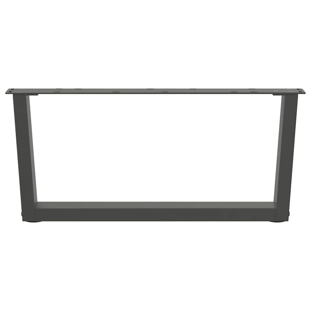 2 db antracitszürke, V-alakú acél dohányzóasztal láb 70 x (30-31,3) cm