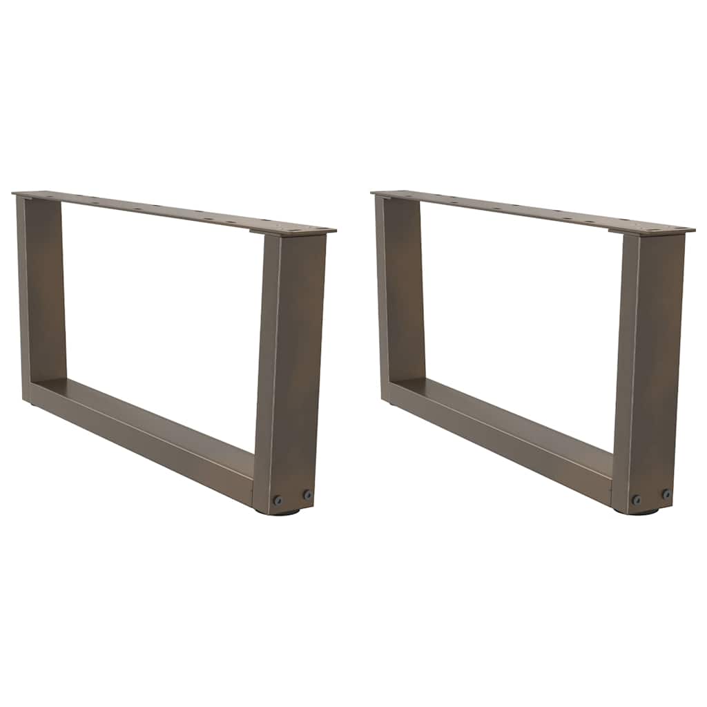 2 db V-alakú natúr acél dohányzóasztal láb 70 x (30-31,3) cm