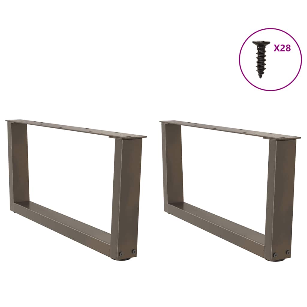 2 db V-alakú natúr acél dohányzóasztal láb 70 x (30-31,3) cm