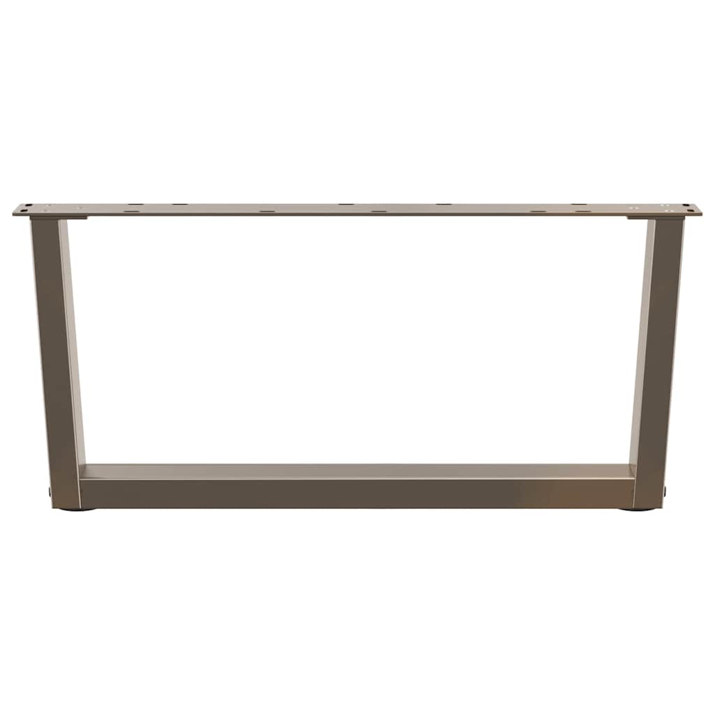 2 db V-alakú natúr acél dohányzóasztal láb 70 x (30-31,3) cm