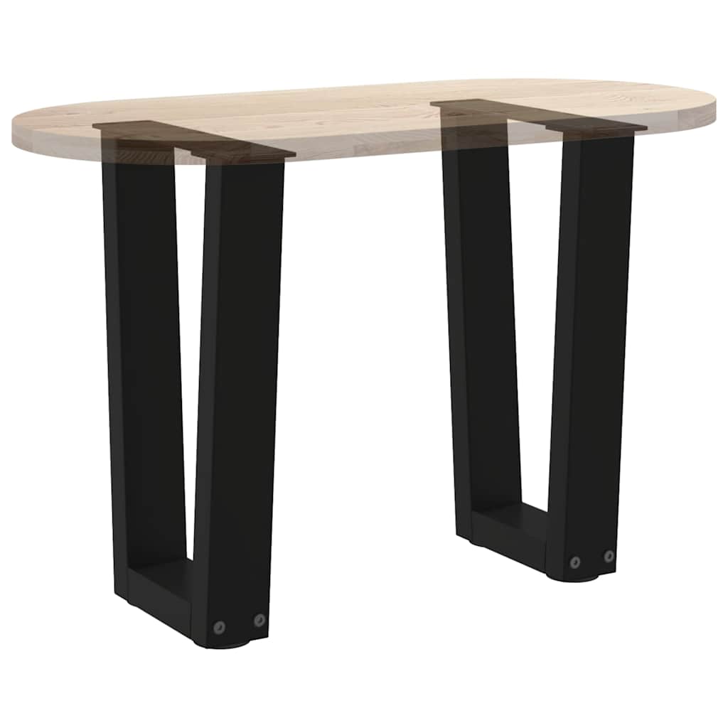 2 db fekete, V-alakú acél dohányzóasztal láb 28 x (42-43,3) cm