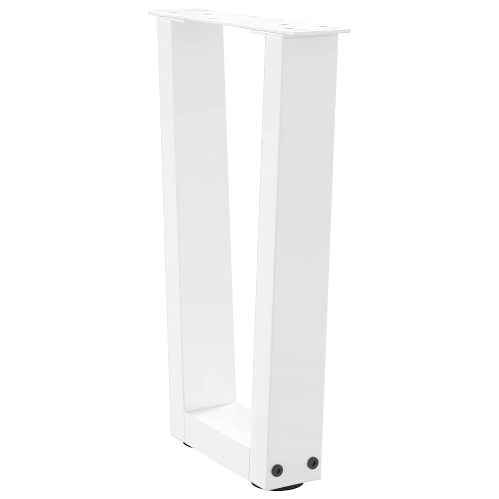 2 db fehér, V-alakú acél dohányzóasztal láb 28 x (42-43,3) cm