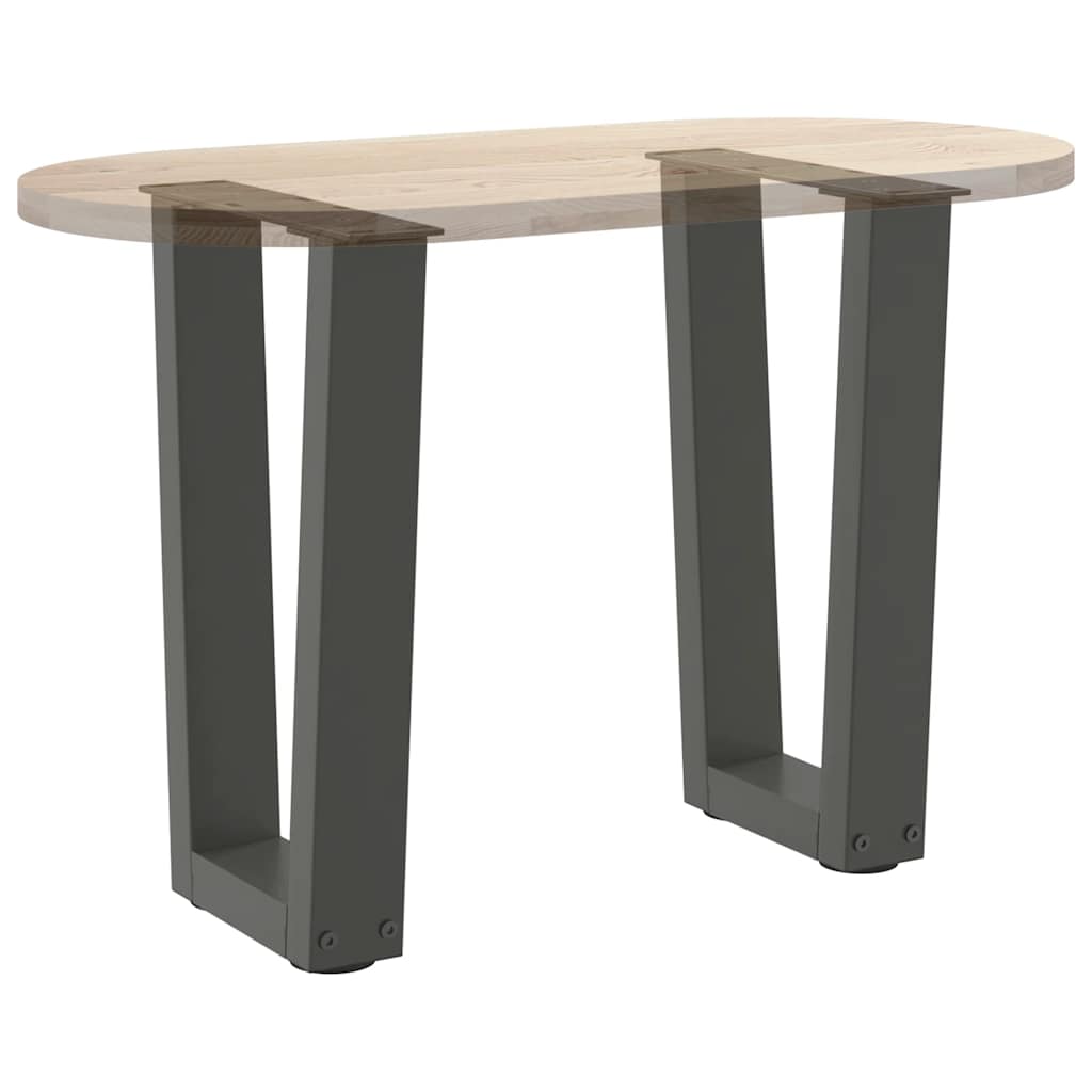 2 db antracitszürke, V-alakú acél dohányzóasztal láb 28 x (42-43,3) cm