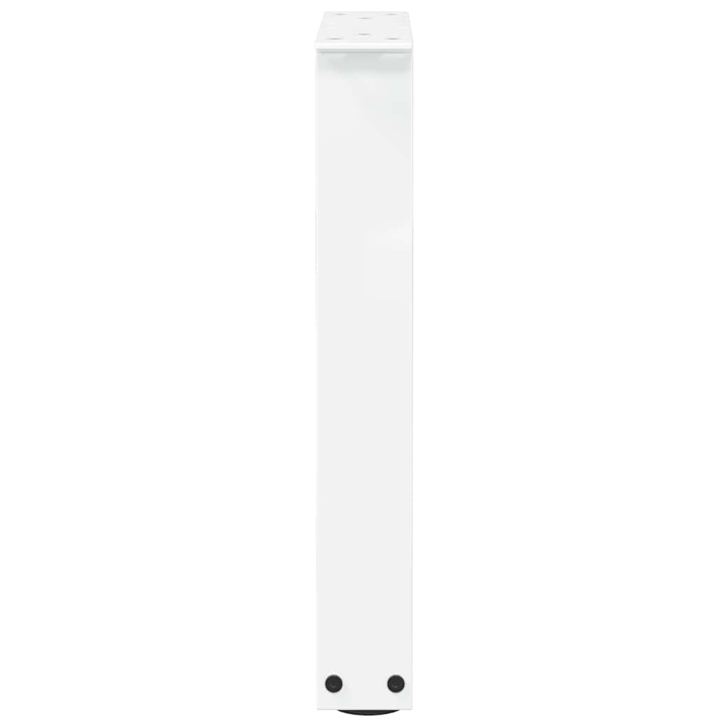 2 db fehér, V-alakú acél dohányzóasztal láb 38x(42-43,3) cm