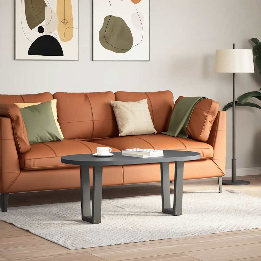 2 db antracitszürke, V-alakú acél dohányzóasztal láb 38x(42-43,3) cm