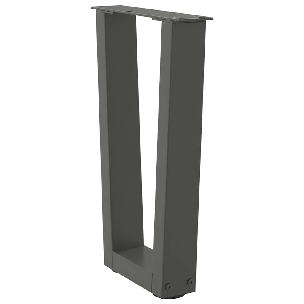2 db antracitszürke, V-alakú acél dohányzóasztal láb 38x(42-43,3) cm