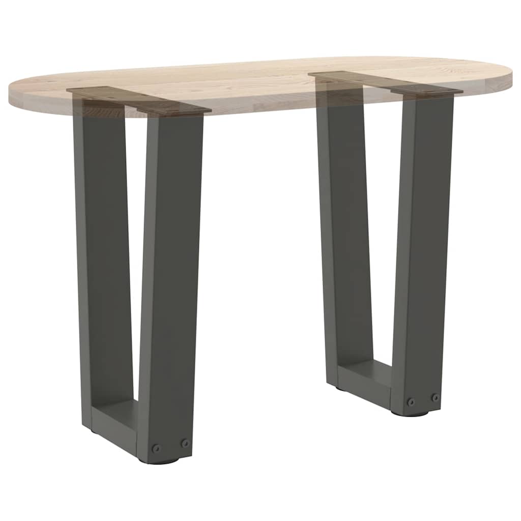 2 db antracitszürke, V-alakú acél dohányzóasztal láb 38x(42-43,3) cm
