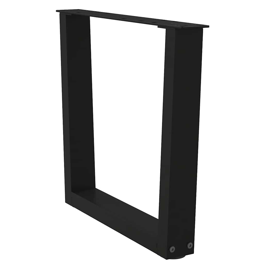 2 db fekete, V-alakú acél dohányzóasztal láb 50 x (42-43,3) cm