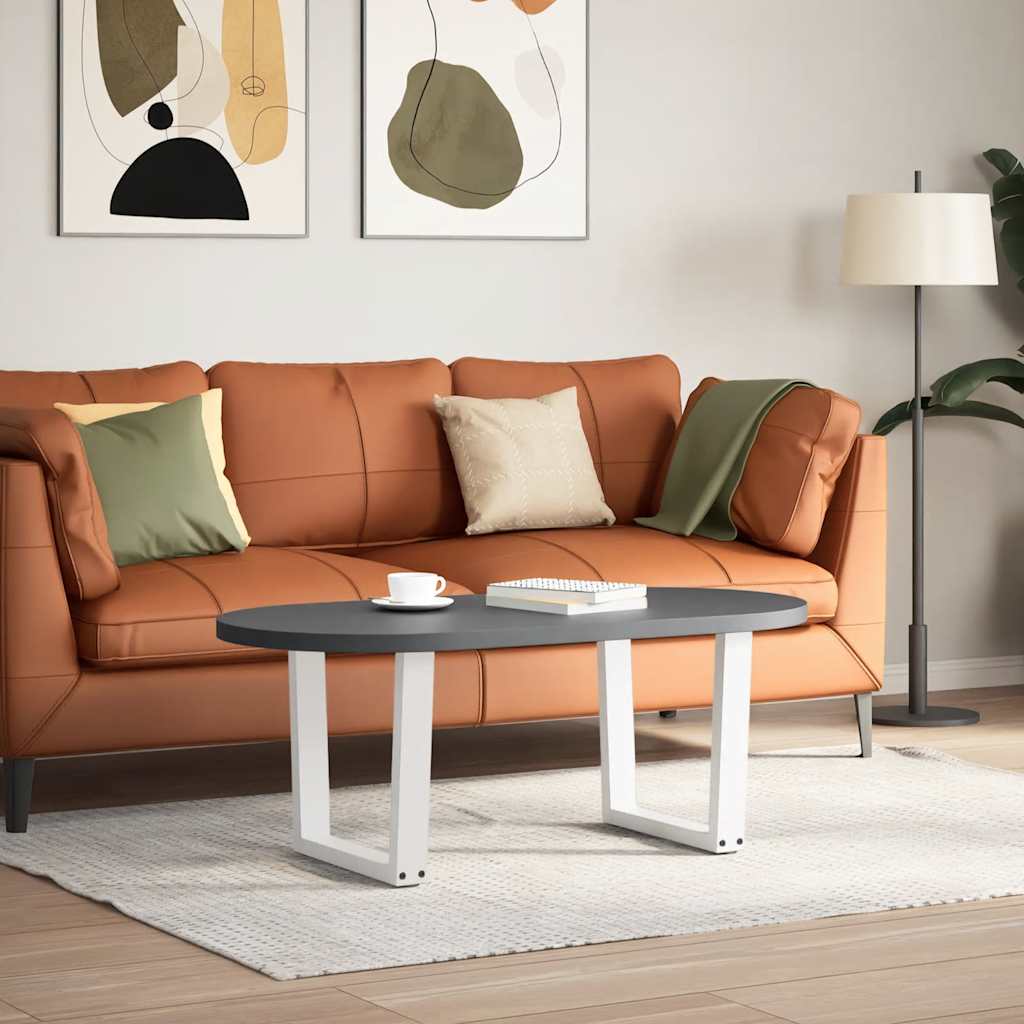 2 db fehér, V-alakú acél dohányzóasztal láb 50 x (42-43,3) cm