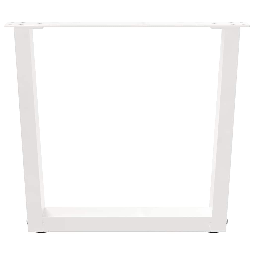 2 db fehér, V-alakú acél dohányzóasztal láb 50 x (42-43,3) cm