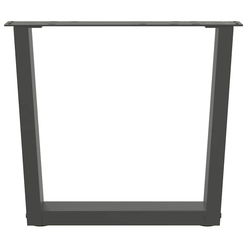 2 db antracitszürke, V-alakú acél dohányzóasztal láb 50 x (42-43,3) cm