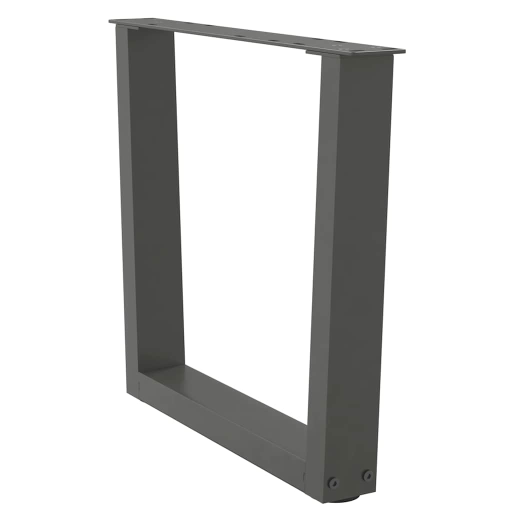 2 db antracitszürke, V-alakú acél dohányzóasztal láb 50 x (42-43,3) cm