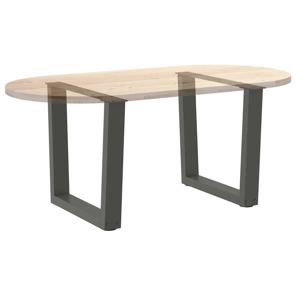 2 db antracitszürke, V-alakú acél dohányzóasztal láb 50 x (42-43,3) cm