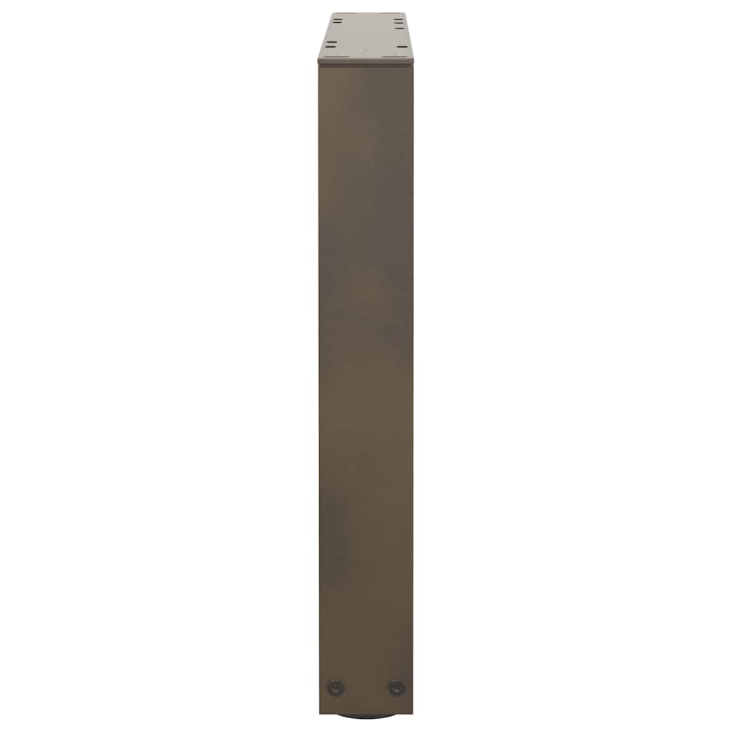 2 db V-alakú natúr acél dohányzóasztal láb 50x(42-43,3) cm