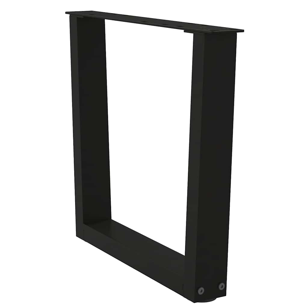 2 db fekete, V-alakú acél dohányzóasztal láb 60 x (42-43,3) cm