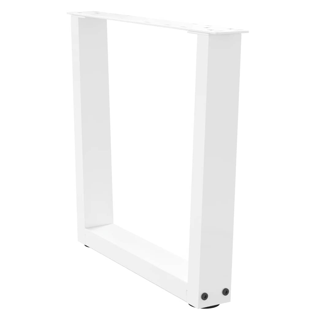 2 db fehér, V-alakú acél dohányzóasztal láb 60 x (42-43,3) cm