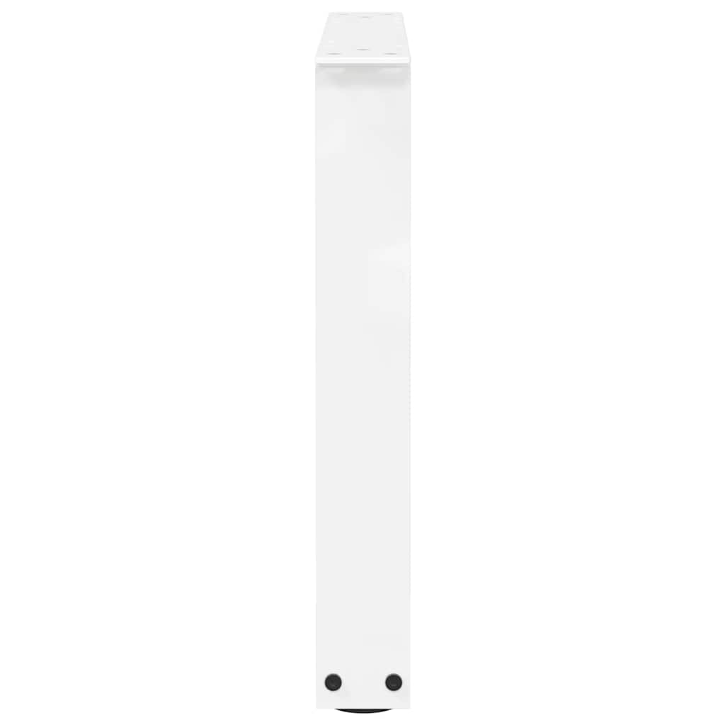 2 db fehér, V-alakú acél dohányzóasztal láb 60 x (42-43,3) cm