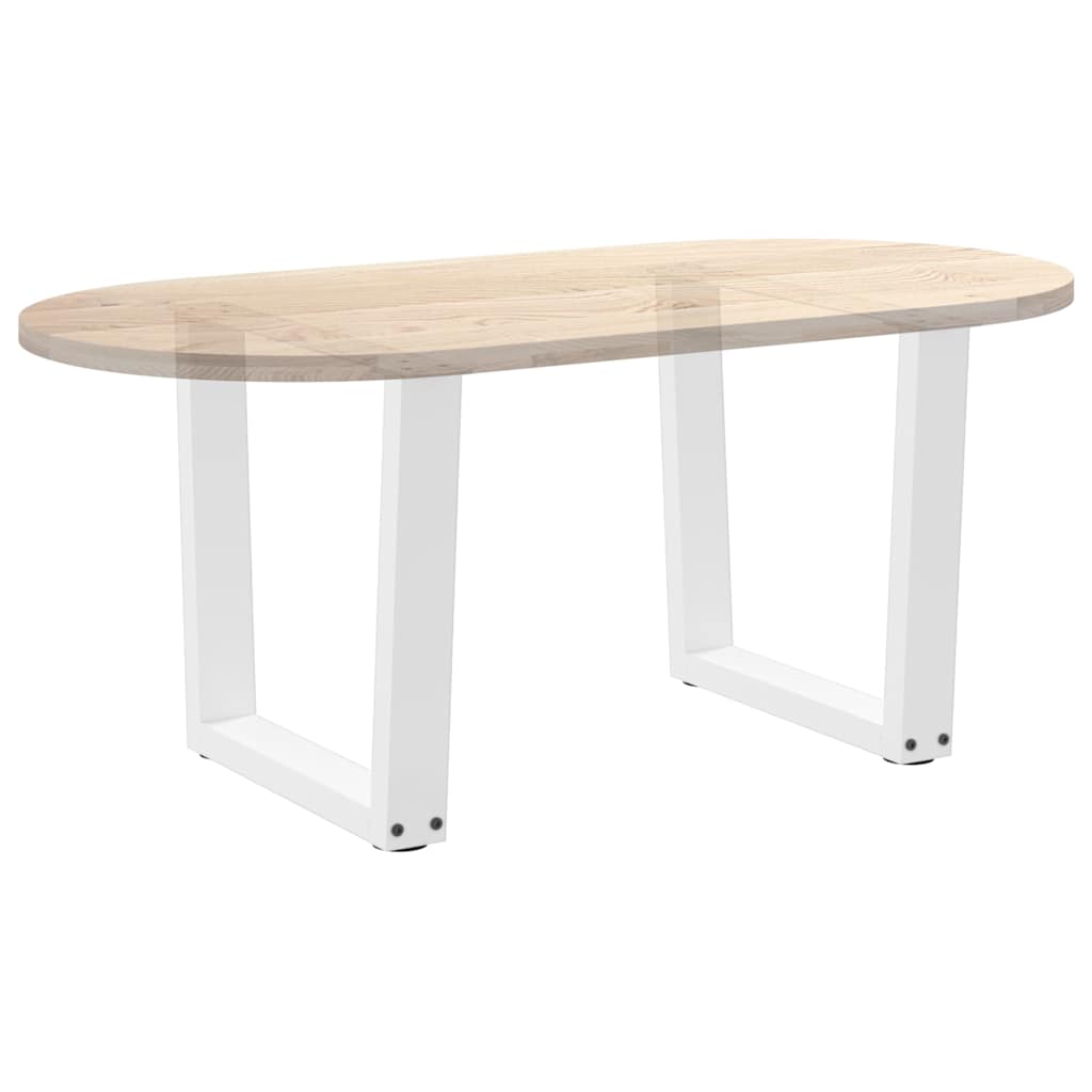 2 db fehér, V-alakú acél dohányzóasztal láb 60 x (42-43,3) cm
