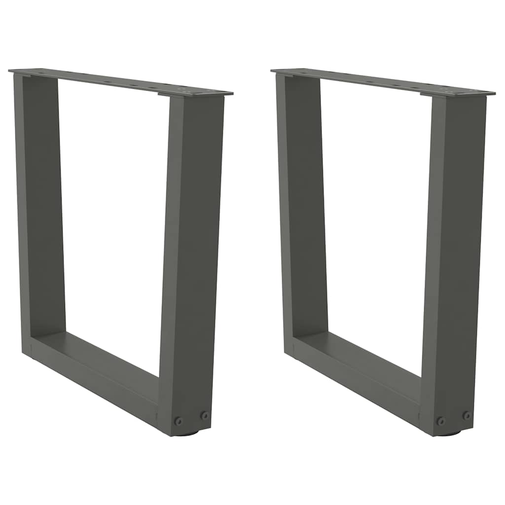 2 db antracitszürke, V-alakú acél dohányzóasztal láb 60 x (42-43,3) cm