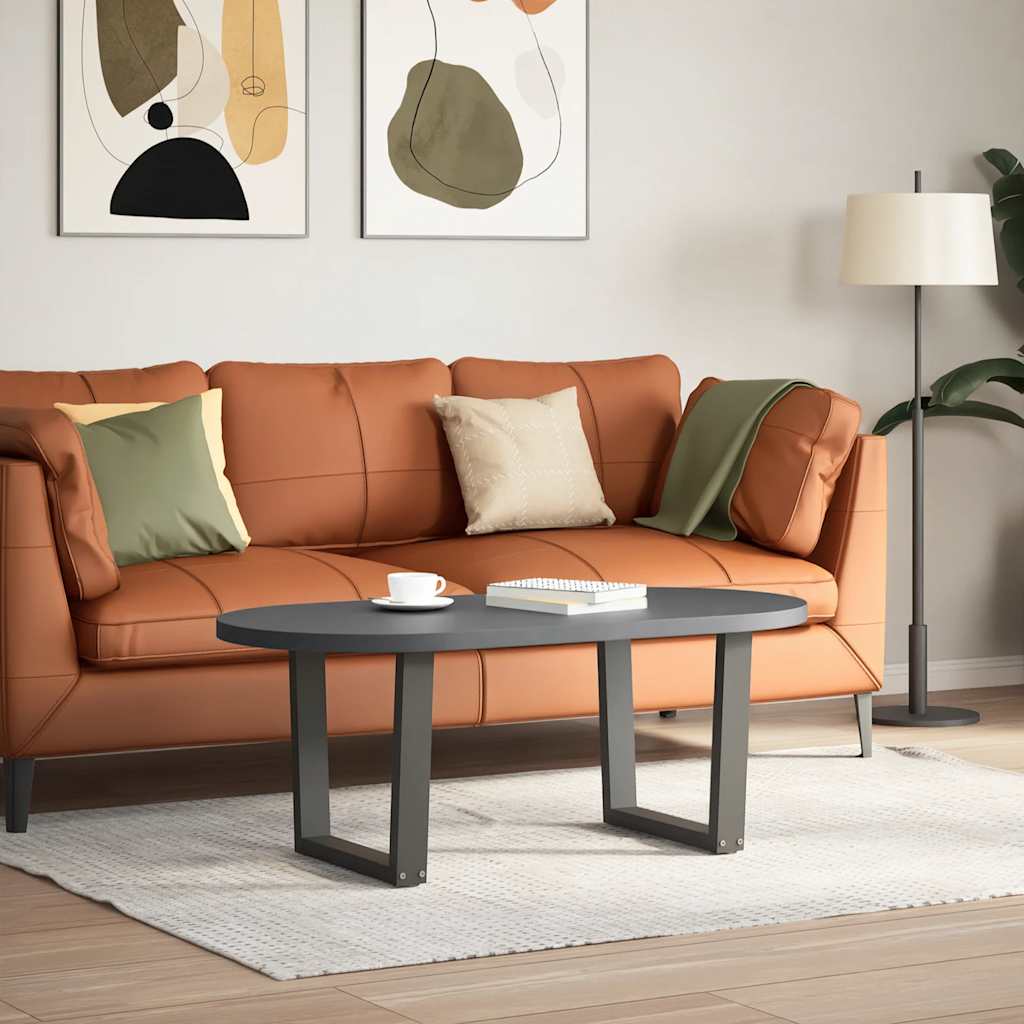 2 db antracitszürke, V-alakú acél dohányzóasztal láb 60 x (42-43,3) cm