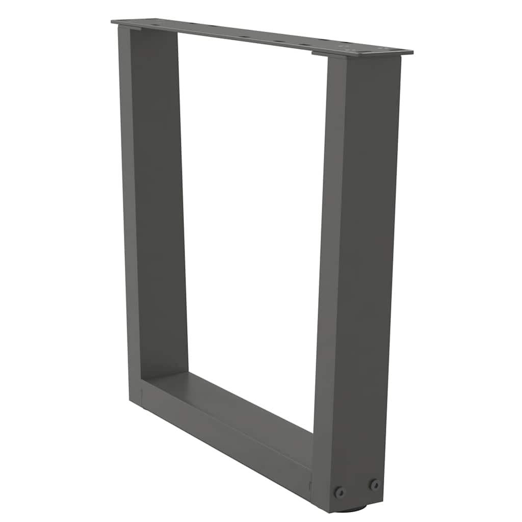 2 db antracitszürke, V-alakú acél dohányzóasztal láb 60 x (42-43,3) cm