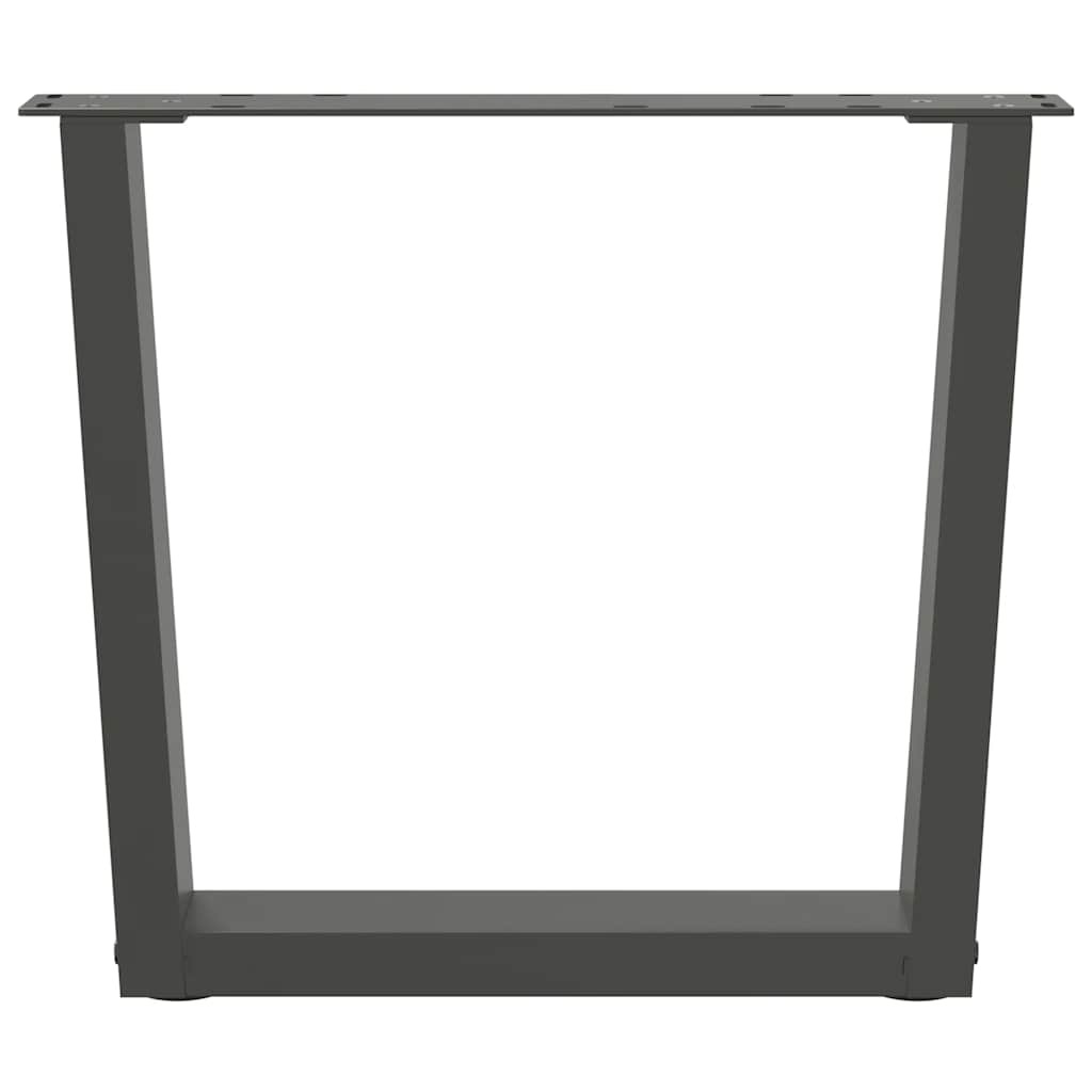2 db antracitszürke, V-alakú acél dohányzóasztal láb 60 x (42-43,3) cm