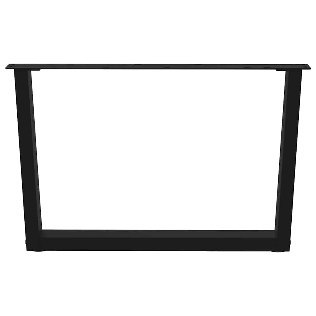 2 db fekete, V-alakú acél dohányzóasztal láb 70 x (42-43,3) cm
