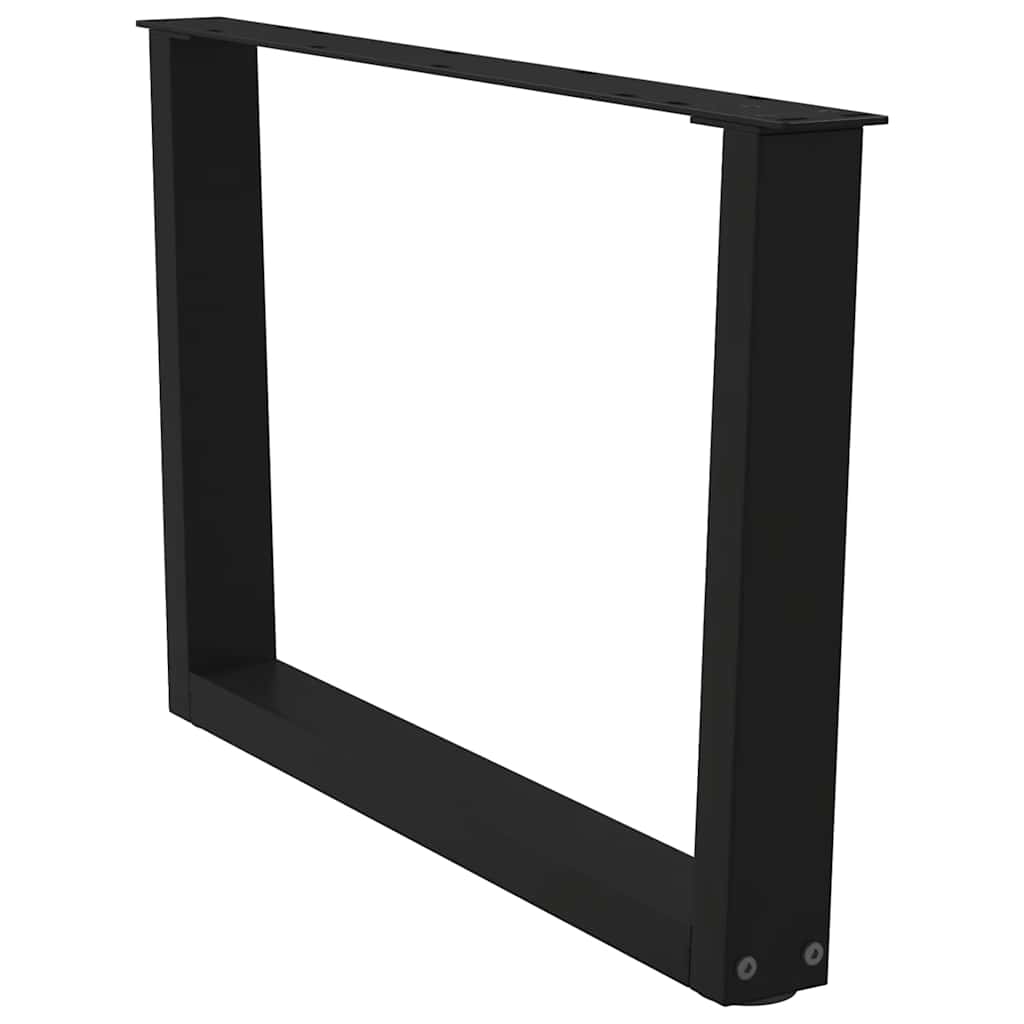 2 db fekete, V-alakú acél dohányzóasztal láb 70 x (42-43,3) cm