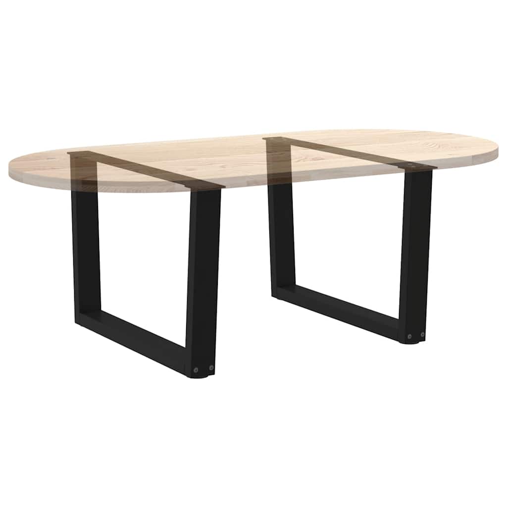2 db fekete, V-alakú acél dohányzóasztal láb 70 x (42-43,3) cm