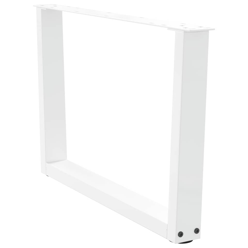 2 db fehér, V-alakú acél dohányzóasztal láb 70 x (42-43,3) cm