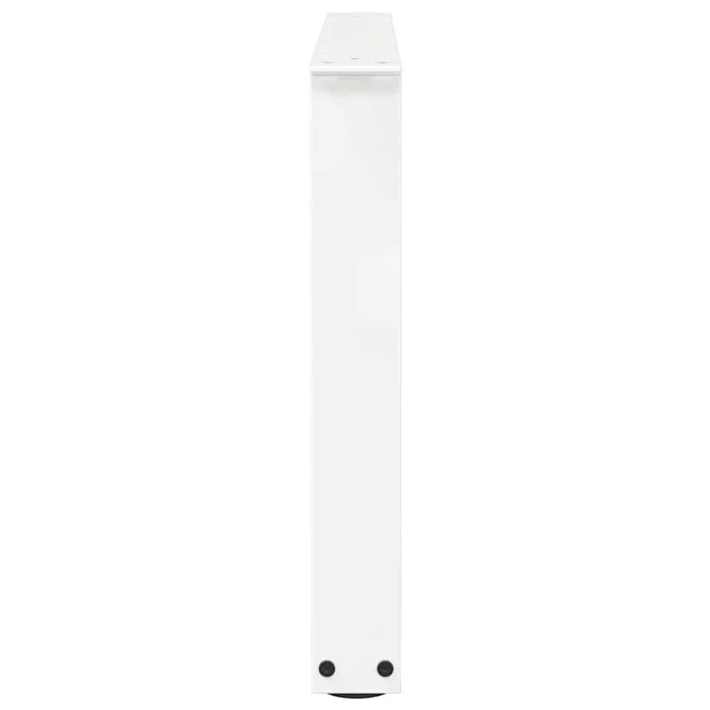 2 db fehér, V-alakú acél dohányzóasztal láb 70 x (42-43,3) cm