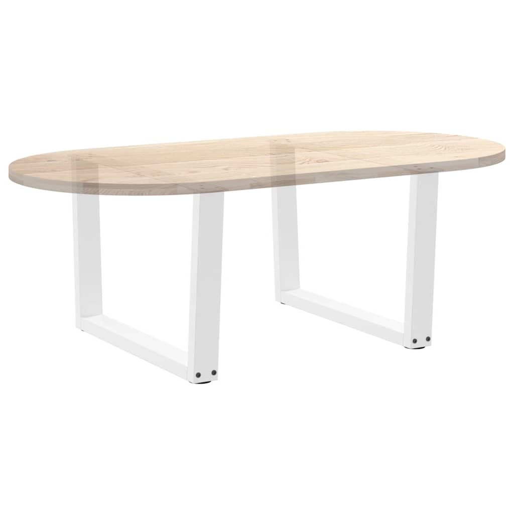 2 db fehér, V-alakú acél dohányzóasztal láb 70 x (42-43,3) cm