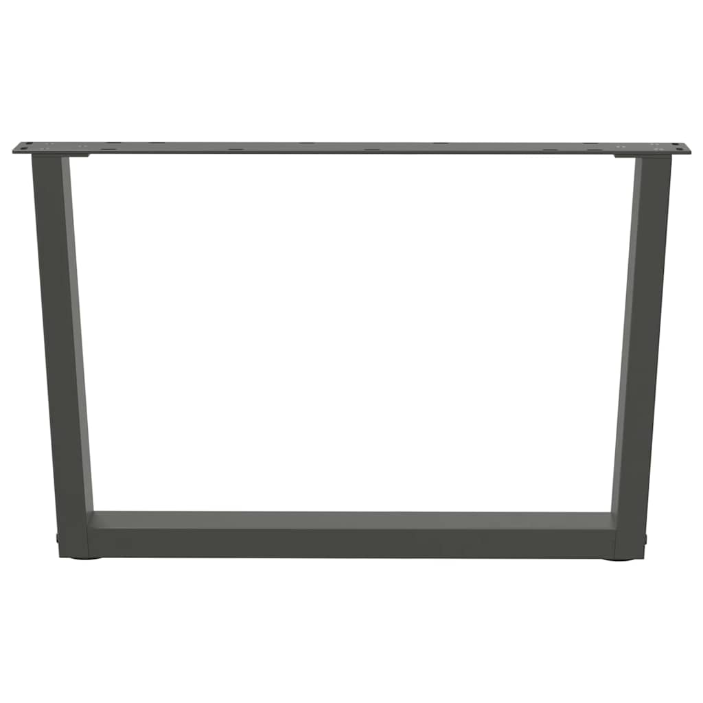 2 db antracitszürke, V-alakú acél dohányzóasztal láb 70 x (42-43,3) cm