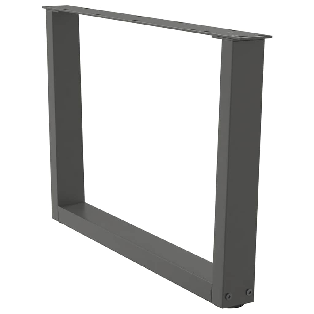 2 db antracitszürke, V-alakú acél dohányzóasztal láb 70 x (42-43,3) cm