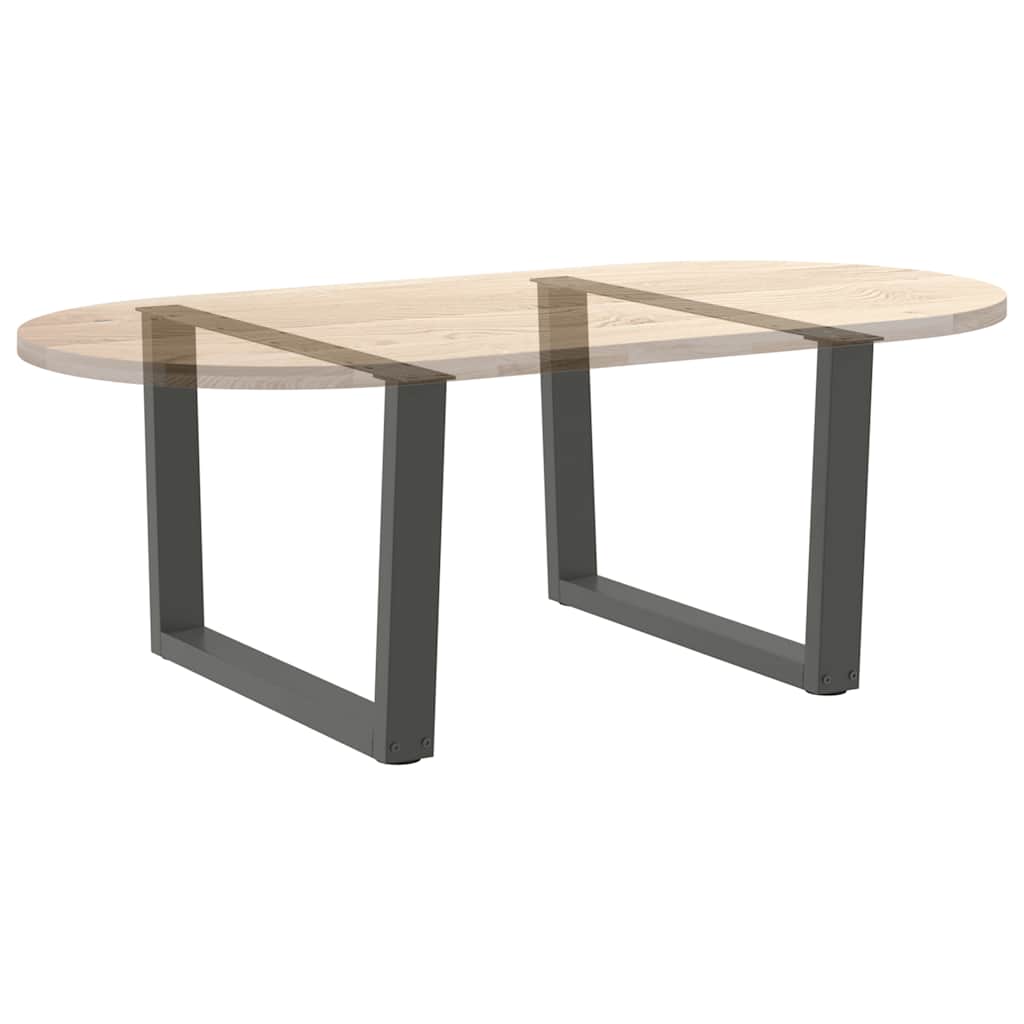 2 db antracitszürke, V-alakú acél dohányzóasztal láb 70 x (42-43,3) cm