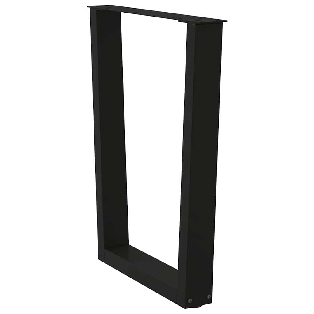 2 db fekete, V-alakú acél étkezőasztal láb 60 x (72-73,3) cm