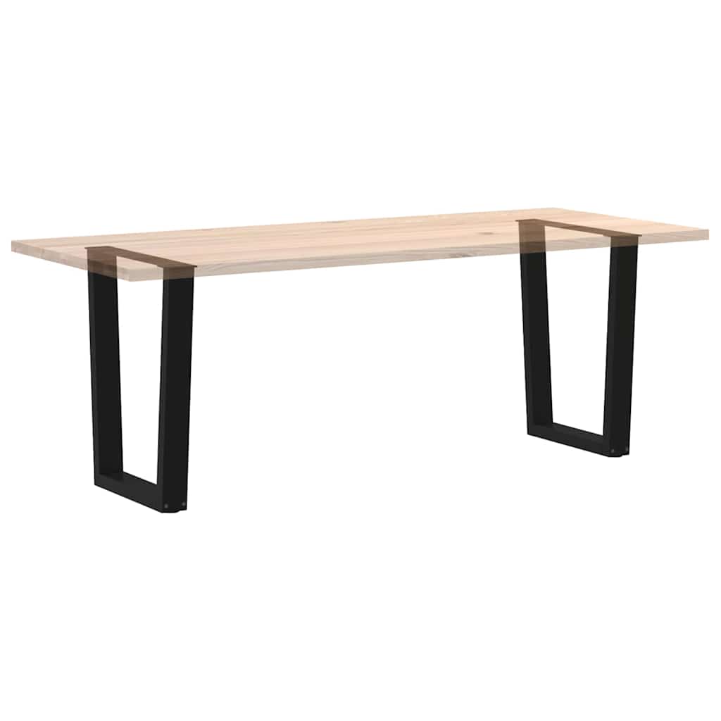 2 db fekete, V-alakú acél étkezőasztal láb 60 x (72-73,3) cm