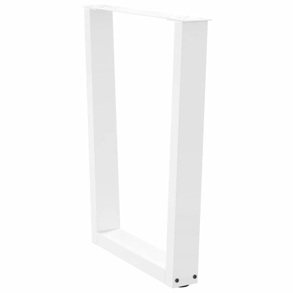 2 db fehér, V-alakú étkezőasztal láb 60 x (72-73,3) cm acél étkezőasztal láb