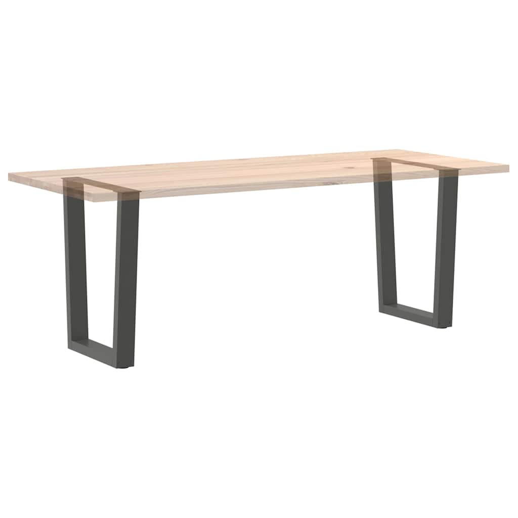 2 db antracitszürke, V-alakú acél étkezőasztal láb 60 x (72-73,3) cm