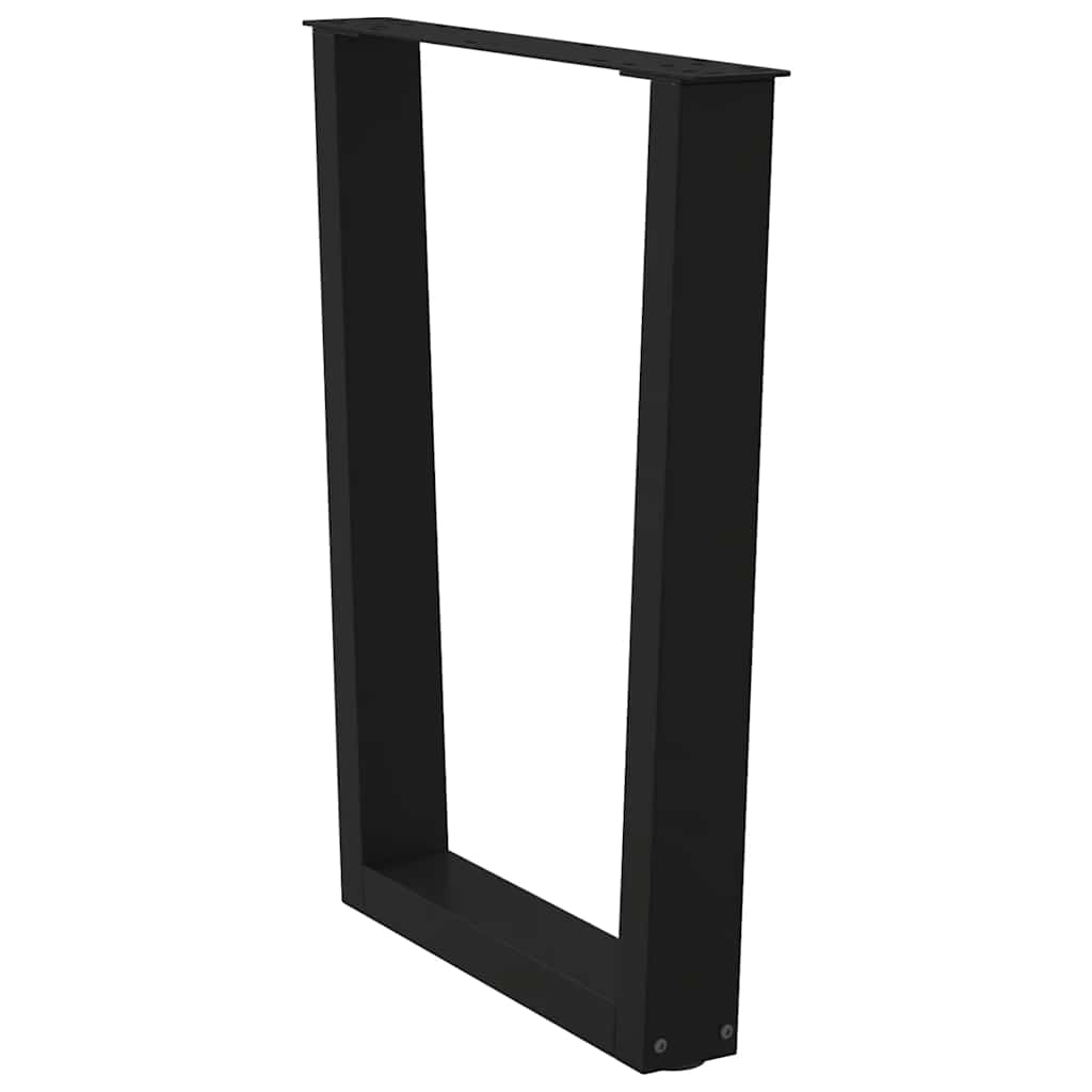 2 db fekete, V-alakú acél étkezőasztal láb 70 x (72-73,3) cm