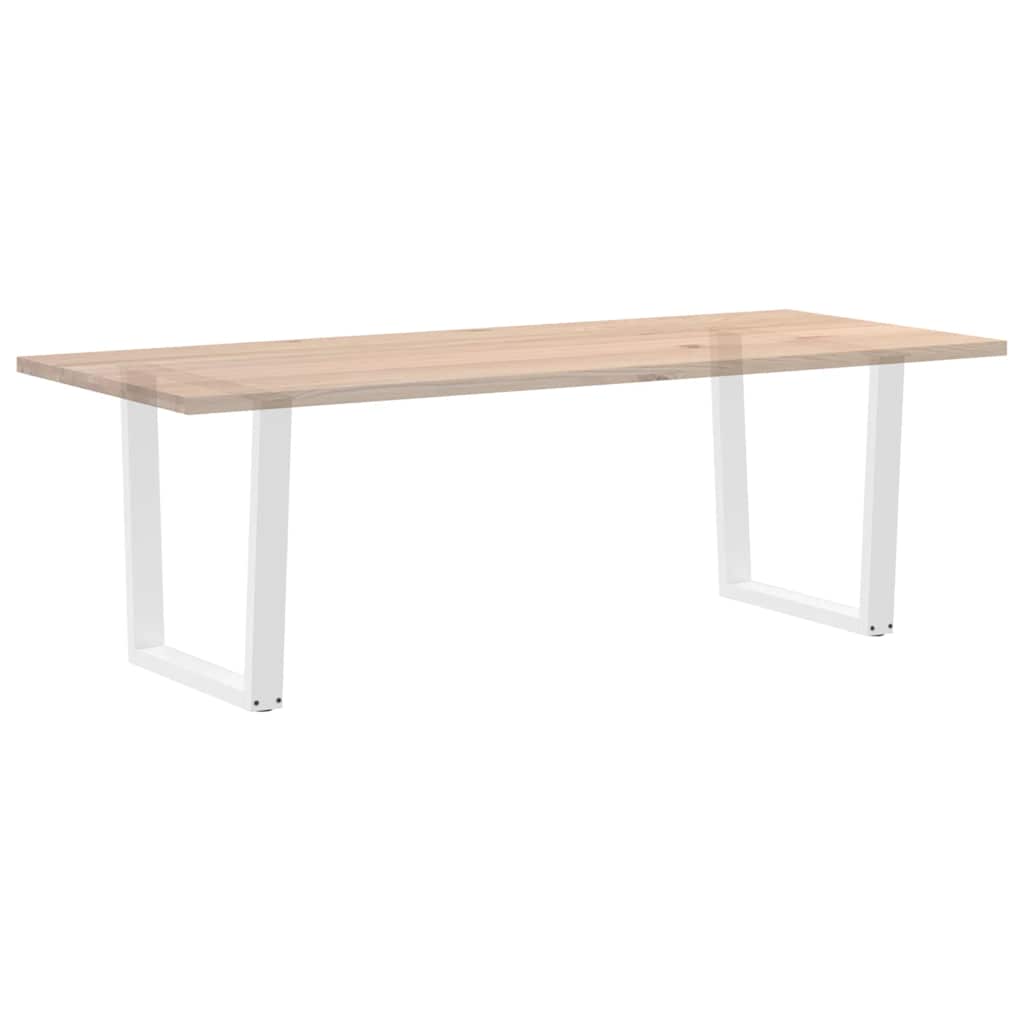 2 db fehér, V-alakú acél étkezőasztal láb 80 x (72-73,3) cm