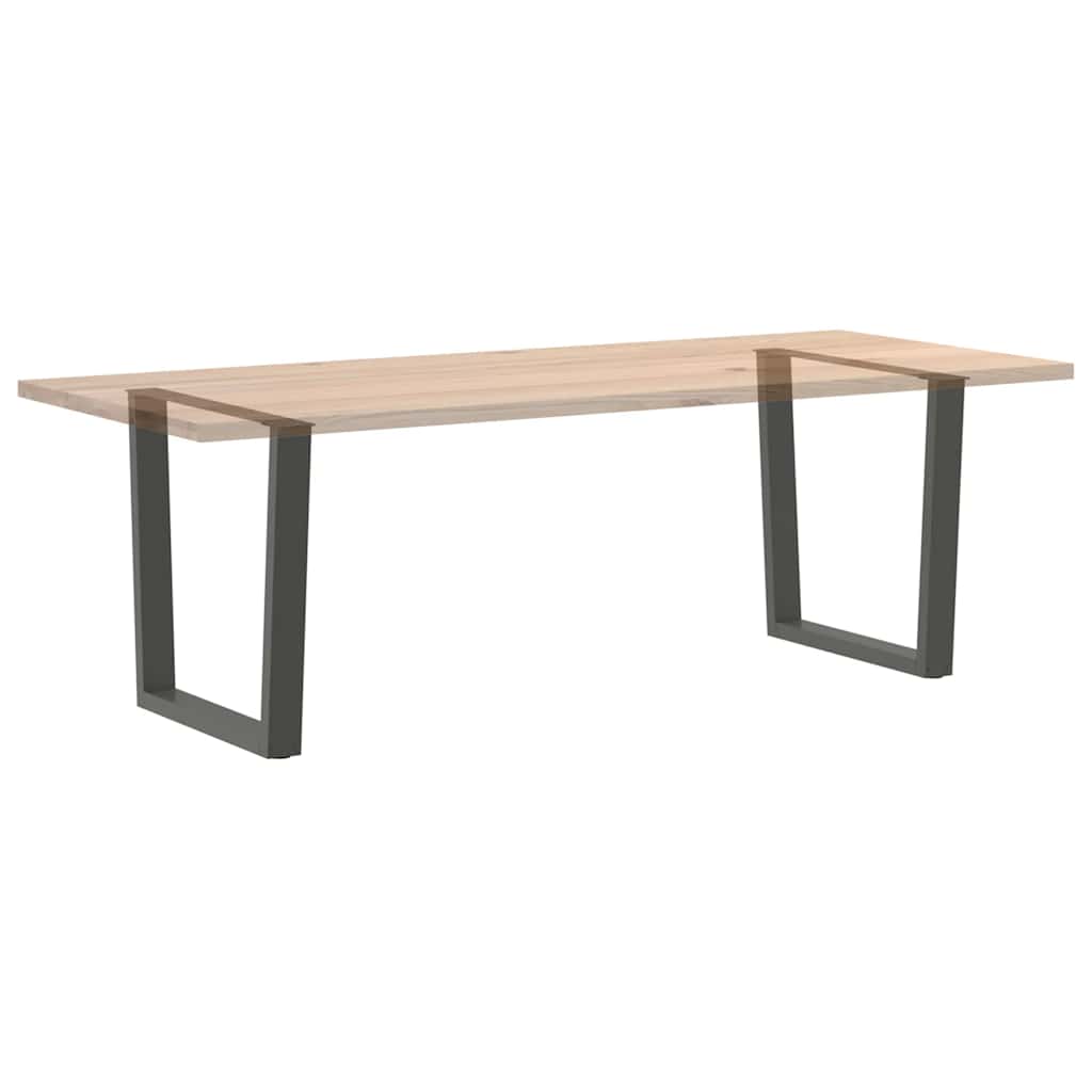 2 db antracitszürke, V-alakú acél étkezőasztal láb 80 x (72-73,3) cm