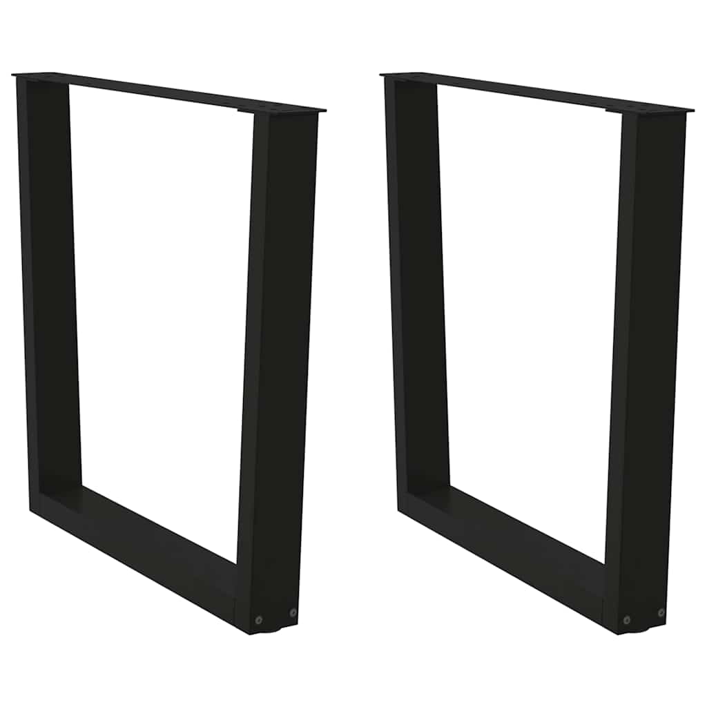 2 db fekete, V-alakú acél étkezőasztal láb 90 x (72-73,3) cm