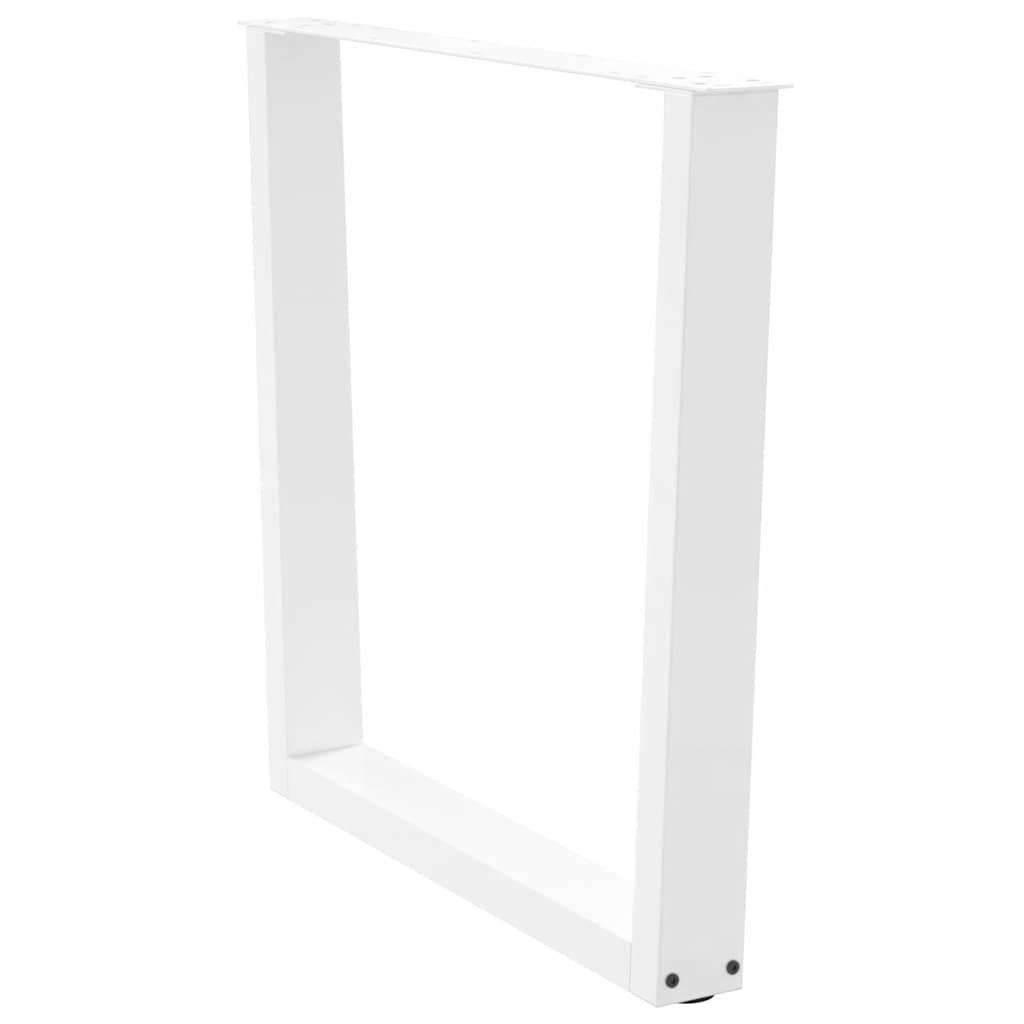 2 db fehér, V-alakú étkezőasztal láb 90 x (72-73,3) cm acél étkezőasztal láb