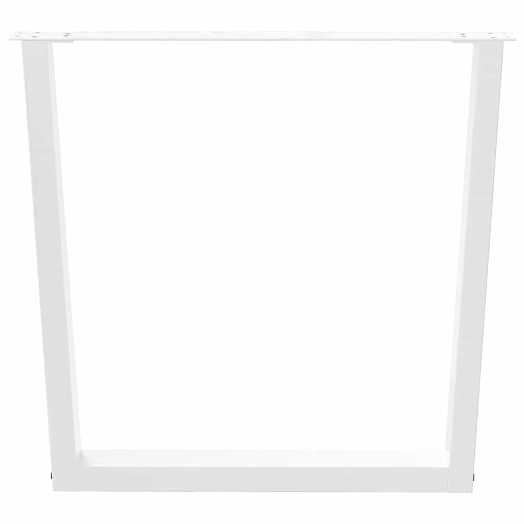 2 db fehér, V-alakú étkezőasztal láb 90 x (72-73,3) cm acél étkezőasztal láb