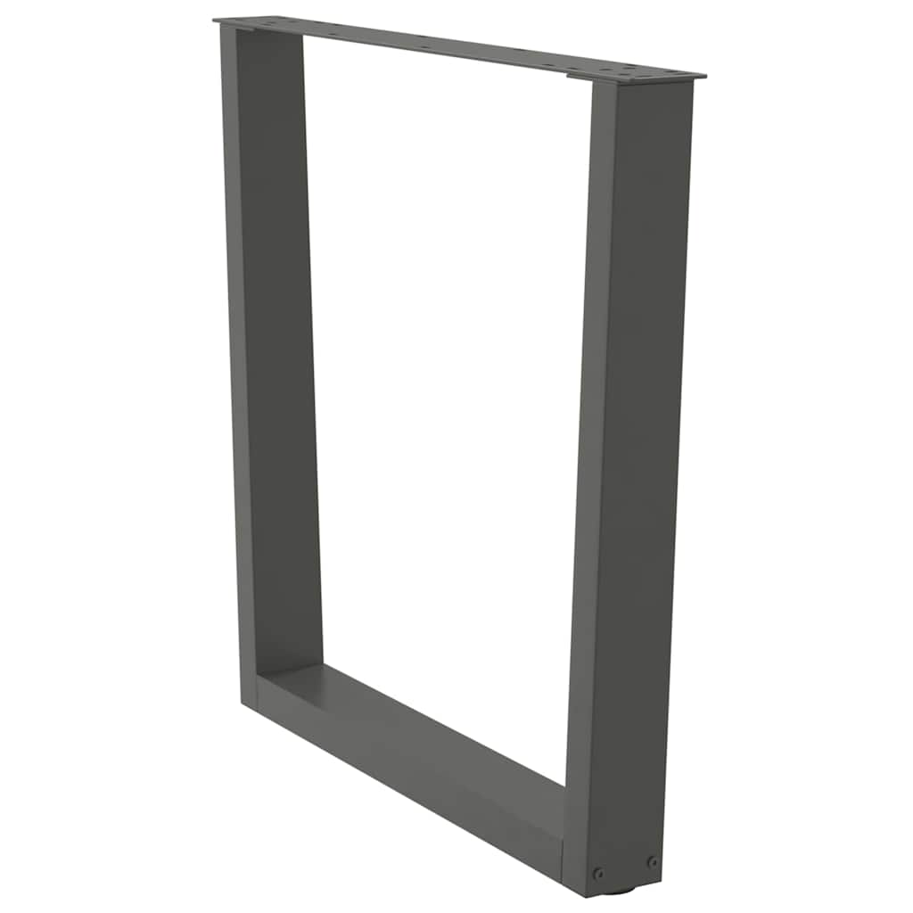 2 db antracitszürke, V-alakú acél étkezőasztal láb 90 x (72-73,3) cm