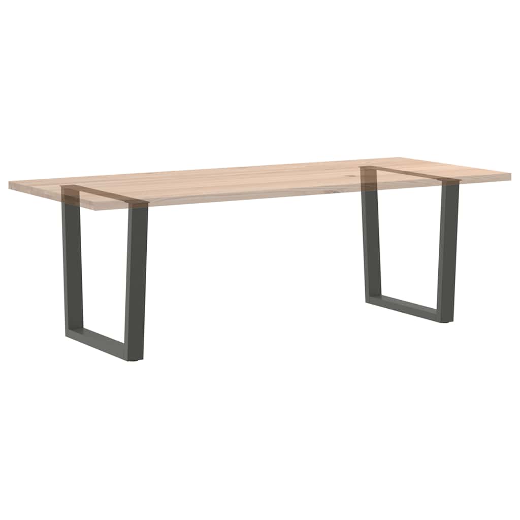 2 db antracitszürke, V-alakú acél étkezőasztal láb 90 x (72-73,3) cm